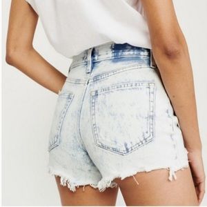 Abercrombie and Fitch Annie high rise acid wash Jean shorts